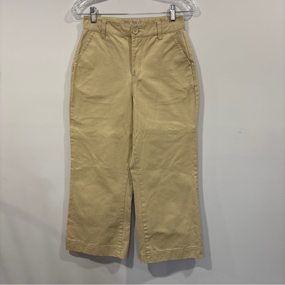 Stylish Wide Leg Women's Tan Khaki Pants | Size 1 | "Petite" Length